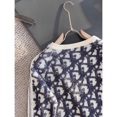 Свитер Christian Dior Voluminous Print Logos Dior "Blue" фото № 7