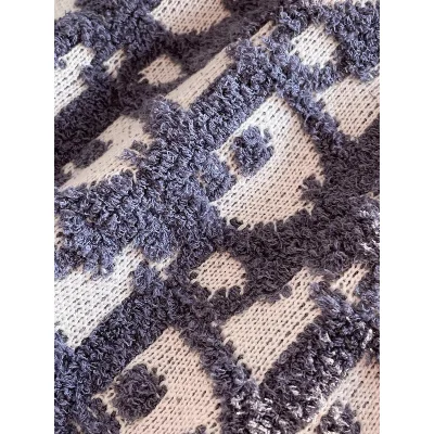 Свитер Christian Dior Voluminous Print Logos Dior "Blue" фото № 4