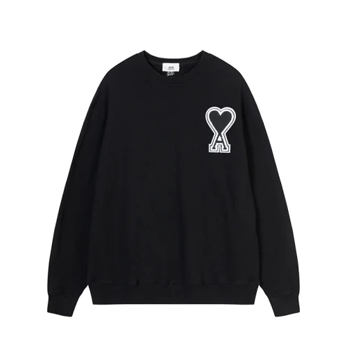 Свитшот Amiri Large Heart Logo And Letters "Black"