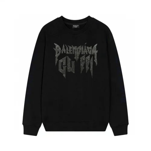 Свитшот Balenciaga With Shiny Text Logo "Black"