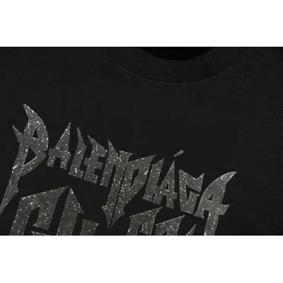 Свитшот Balenciaga With Shiny Text Logo "Black" фото № 7