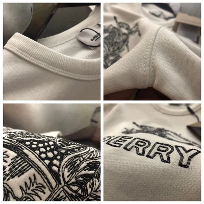 Свитшот Burberry With Embroidery "White" фото № 2