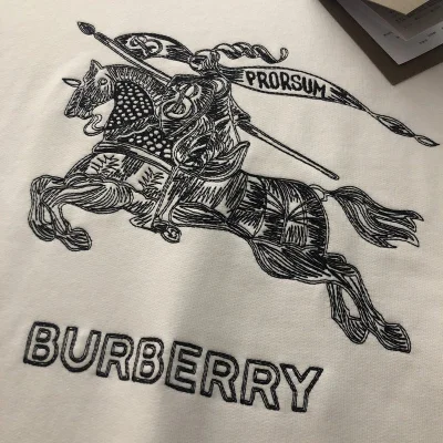 Свитшот Burberry With Embroidery "White" фото № 3