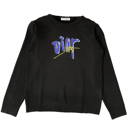 Свитшот Christian Dior Cartoonish Frontside Logo Dior Paris "Black"