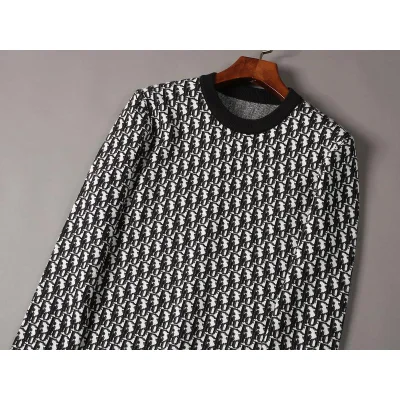 Свитшот Christian Dior Print Many Blue Logotypes Dior "Black" фото № 2