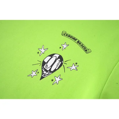 Свитшот Chrome Hearts With Drawings On The Sleeves "Green/Yellow" фото № 6 Свитшот Chrome Hearts With Drawings On The Sleeves "Green/Yellow" фото № 6