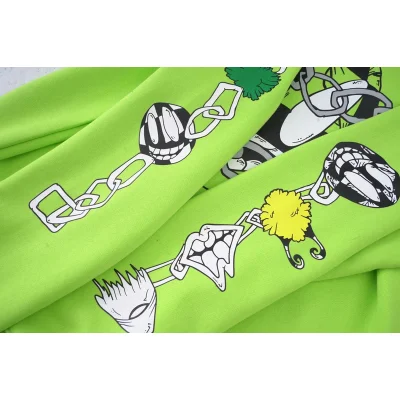 Свитшот Chrome Hearts With Drawings On The Sleeves "Green/Yellow" фото № 7 Свитшот Chrome Hearts With Drawings On The Sleeves "Green/Yellow" фото № 7