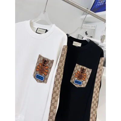 Свитшот Gucci Brand Style On The Sleeve "White" фото № 8