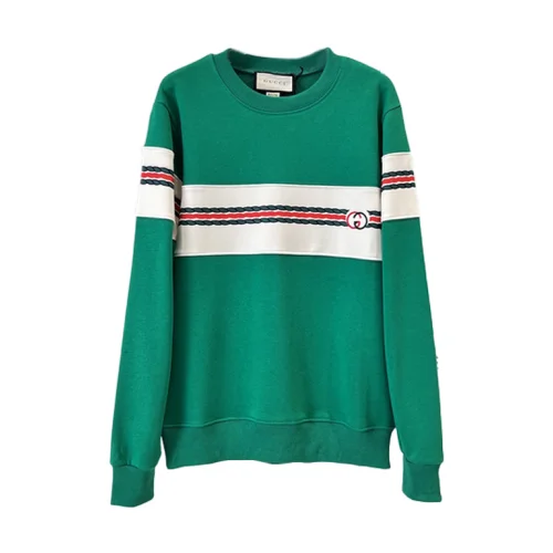 Свитшот Gucci With The Brand Logo In The Stripe "Green"