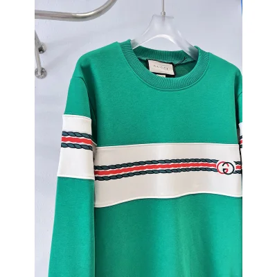 Свитшот Gucci With The Brand Logo In The Stripe "Green" фото № 5