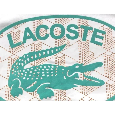 Свитшот Lacoste Big Crocodile And Logo Lettering In Oval "White" фото № 5