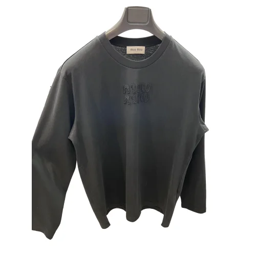 Свитшот Miu Miu Frontside Upside Clear Logo Miu Miu "Black"