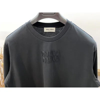 Свитшот Miu Miu Frontside Upside Clear Logo Miu Miu "Black" фото № 2