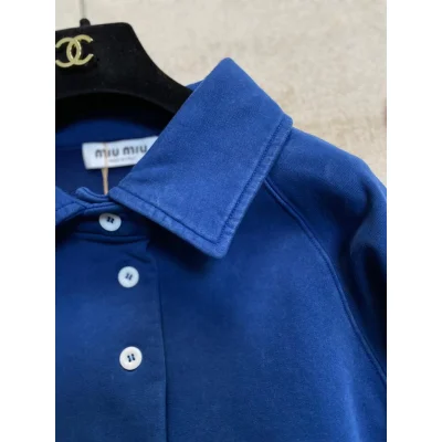 Свитшот Miu Miu Frontside Dark Blue Left Logo "Navy Blue" фото № 5