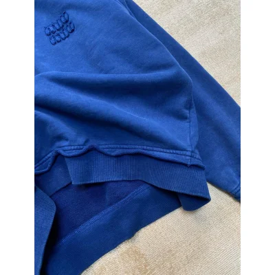 Свитшот Miu Miu Frontside Dark Blue Left Logo "Navy Blue" фото № 4