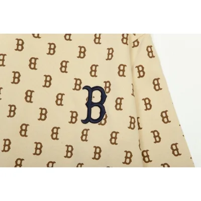 Свитшот MLB Repeating Letters Print Along And Big Back Print "Beige" фото № 3