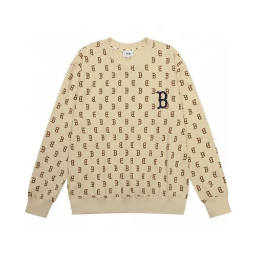 Свитшот MLB Repeating Letters Print Along And Big Back Print "Beige"