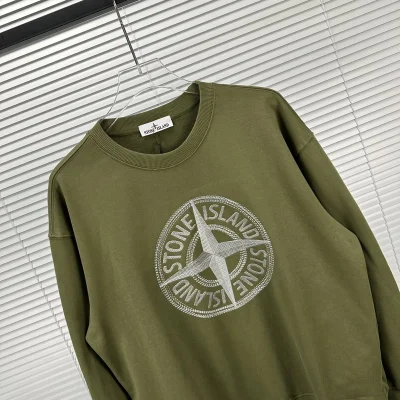 Свитшот Stone Island With An Embroidered Large Logo "Green" фото № 5