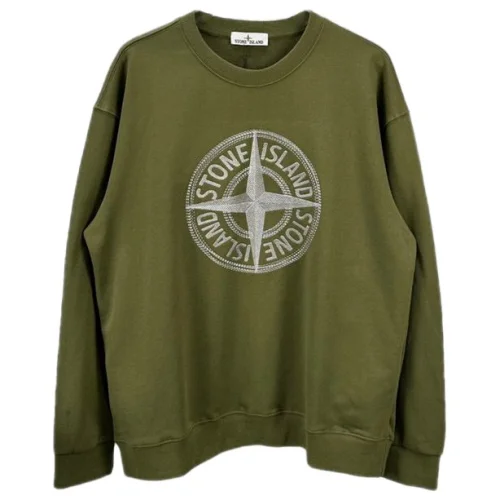 Свитшот Stone Island With An Embroidered Large Logo "Green"