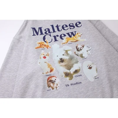 Свитшот Wai Kei Different Dog Breeds "Gray" фото № 4