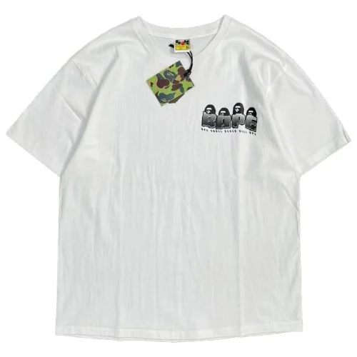 Футболка A Bathing Ape With Text Inscription And Logo "White"