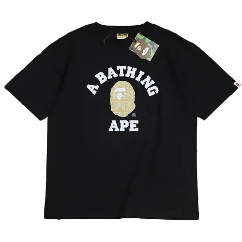 Футболка A Bathing Ape With The Inscription Of The Logo "Black"