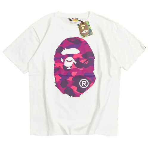 Футболка A Bathing Ape Violet Camouflage Monkey Had "White"
