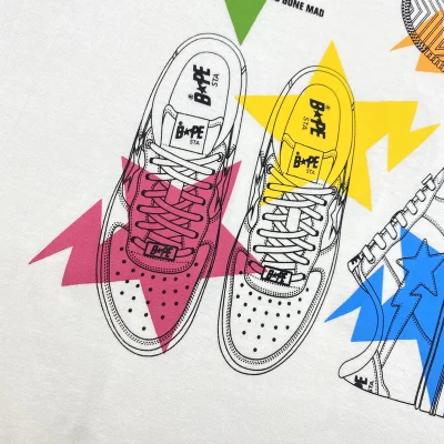 Футболка A Bathing Ape Stars "White" фото № 5