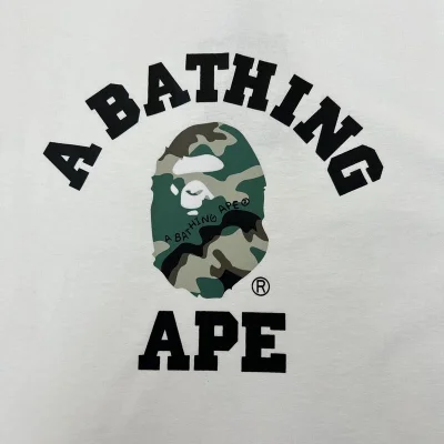 Футболка A Bathing Ape Text With Print "White" фото № 6