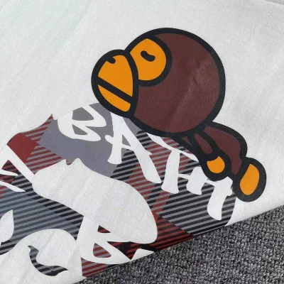 Футболка A Bathing Ape Monkeys "White" фото № 3