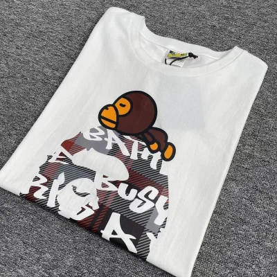 Футболка A Bathing Ape Monkeys "White" фото № 5