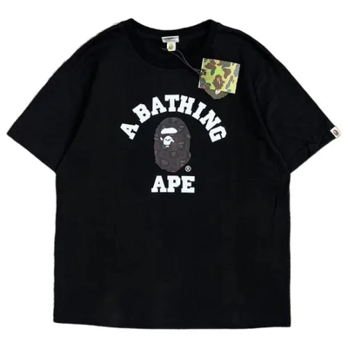 Футболка A Bathing Ape Black Monkey Print "Black"