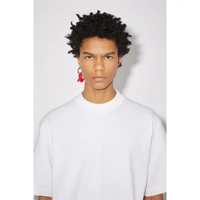 Футболка Acne Studios Short Sleeve Logo Text AS "White" фото № 5