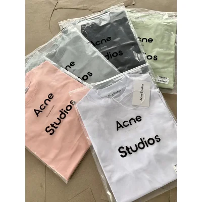 Футболка Acne Studios Short Sleeve Logo Text AS "White" фото № 8