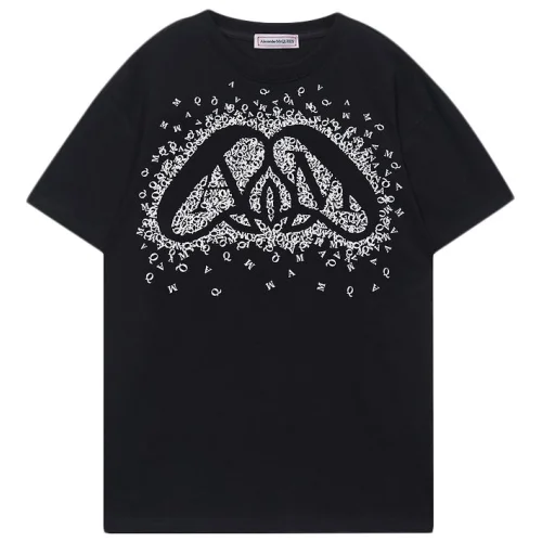 Футболка Alexander McQueen Image From Logo Letters "Black"