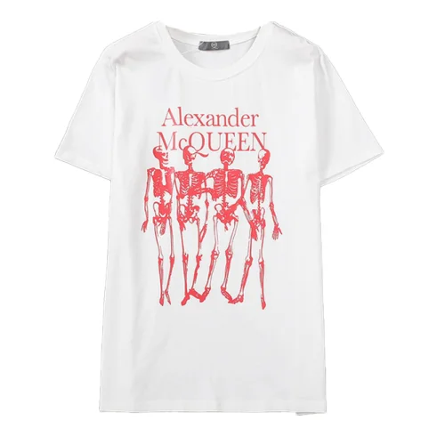 Футболка Alexander Mcqueen Skeletons "White"