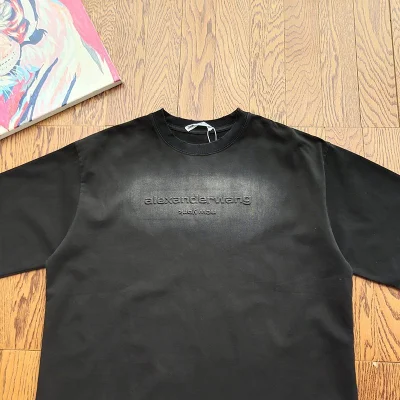 Футболка Alexander Wang With Glare From The Logo "Black" фото № 8