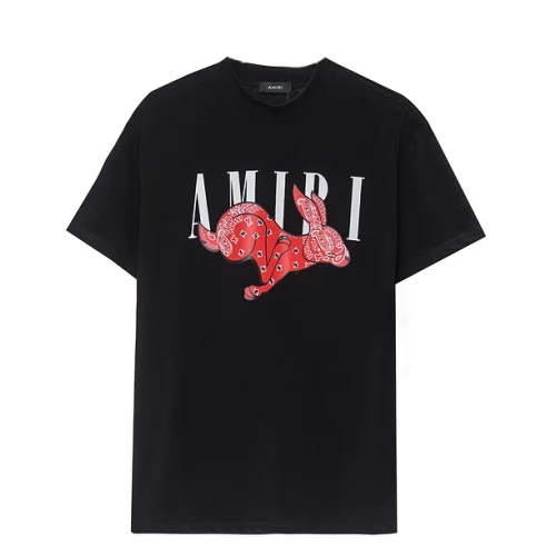 Футболка Amiri Logo And The Red Hare "Black"