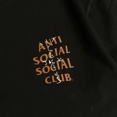 Футболка Anti Social Social Club X Cactus Jack Merch With Logo "Black" фото № 7
