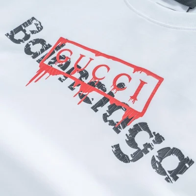 Футболка Balenciaga X Gucci With Stamp "White" фото № 4