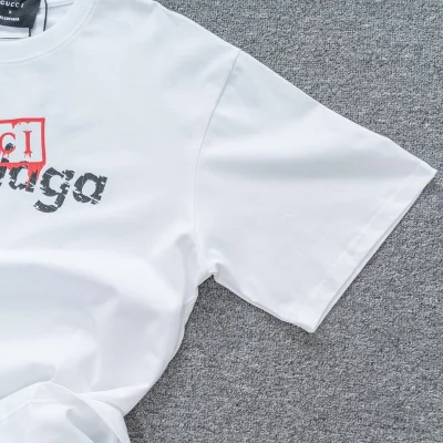 Футболка Balenciaga X Gucci With Stamp "White" фото № 5