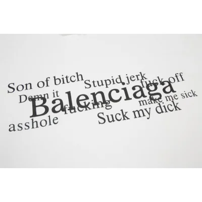 Футболка Balenciaga With Abusive Text "White" фото № 6
