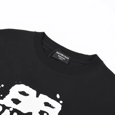 Футболка Balenciaga Sloppy Logo Style "Black" фото № 6