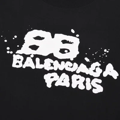 Футболка Balenciaga Sloppy Logo Style "Black" фото № 8
