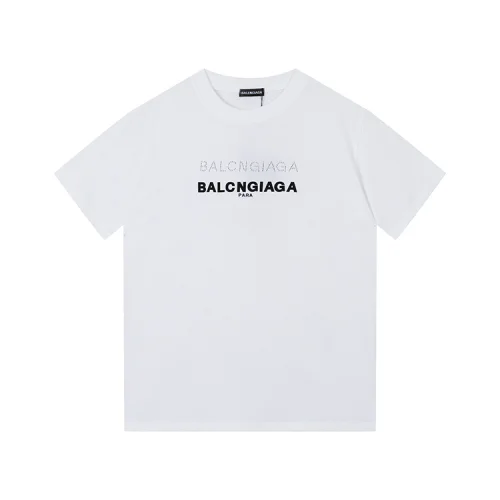 Футболка Balenciaga Logo Made Of Rhinestones "White"