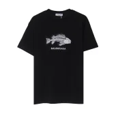 Футболка Balenciaga Embroidery Fish On X-Ray "Black"