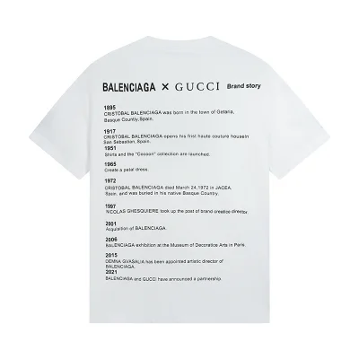 Футболка Balenciaga X Gucci With History "White" фото № 2