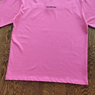 Футболка Balenciaga Cotton With Logo Print "Pink" фото № 7