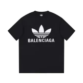 Футболка Balenciaga X Adidas With Logo And Greeting "Black"