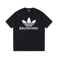Футболка Balenciaga X Adidas With Logo And Greeting "Black"